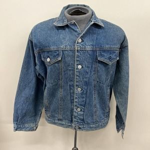 Vintage Gap Denim Jacket Mens X-Small Trucker Blue Medium Wash 90s Made in USA